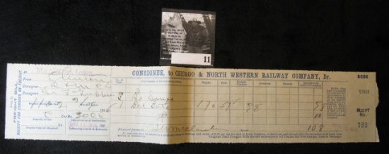 March 13, 1906 Consignee ticket issued at Mapleton, Iowa for the Chicago & North Western Railway Com