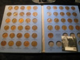 1941-58 U.S. Wheat cent set in a blue Whitman folder.