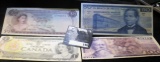 (4) Different World Bank Notes; Bahamas, Canada, & Mexico.