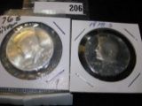 1976S BU Silver & 1978S Clad Proof Half Dollars.