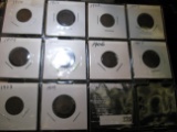 (10) Indian Head Cents 1900-1909 Good & Better.