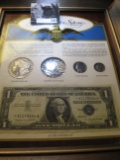 The Silver Story Type Set, Morgan Dollar, Silver Granials, War Nickel, Mercury Dime & Silver Certifi