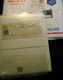 Group of Early 1800's-1900's Checks, Script.