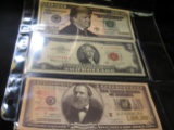 2020 Trump Political Note; Series 1953 $2 Red Seal; & One Million Dollar Religious Banknote.