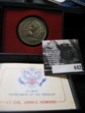 America's First Medals Lt. Col. John E. Howard Pewter Medal.