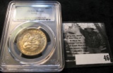 1846-1946 Iowa Commemorative Silver Half Dollar, slabbed PCGS MS64.