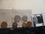 Six-piece Type Set of South Africa Coins, 5c, 10c, 20c, 50c, One Rand, & Two Rand.