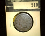 1852 US Large Cent. VF.