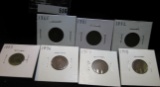 1865 Scratches, 81, 82, 83, 96, 07 & 08 Indian head Cents AG-G.