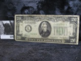 Series 1934 A  $20.00 Federal Reserve Note.
