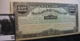 1930 era Depression Scrip $5 M.D.S.C, Check The Citizens State Bank Valley Falls, Kans. Albert H. Sc