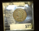 1833 US Half Cent EF.