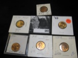 1934, 35, 37, 38D, 40 & 40S BU Lincoln Cents.