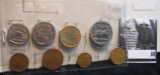 Eight-piece Type Set of South Africa Coins, 2c, 5c, 10c, 20c, 50c, One Rand, Two Rand, & Five Rand.
