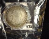 Nice copy of 1798 Dollar with edge lettering in capsule.