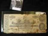 Febr. 17, 1864 $20 Civil War Note with Advertising for 