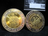 1966 Caesar's Palace Limited Edition $40 Gaming Token 24K HGE & GRAND CASINO 24K HGE .999 Fine Silve