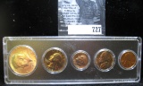 1964 Five-Piece Year Set of U.S. Coins in a Snaptight case.