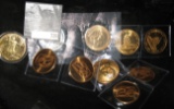 (8) Assorted Bronze Medals & one $20 Gold Replica.