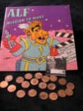 1987 Children's Book ALF MISSION TO MARS; & (20) Old Indian Head Cents dating back to 1882.