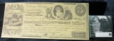 Illinois Political Scrip INTERNAL IMPROVEMENT AND CANAL FUND SCRIP stamped on a reproduced early Ill