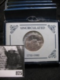 (5) 1982 D U.S. Silver George Washington Bicentennial Commemorative Half Dollars in original boxes.