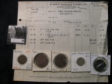 Aug. 14, 1917 Invoice HUDSON MANUFACTURING CO., Minneapolis, Minn.; & (5) Old Foreign Coins with a r
