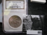 2008 S Bald Eagle Commemorative Half Dollar NGC slabbed MS 70.