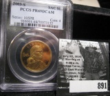 2003 S Sacagawea Dollar, PCGS slabbed PR69DCAM.
