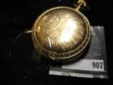 Waltham Close-faced Hunting Case Pocket Watch. 18 Size. Appears to run, but the Crystal is loose. Hi