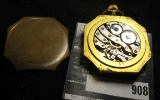 MAIRE & RENFER Open-faced Pocket Watch with Gold-filled case. Octagonal shape. Runs well.