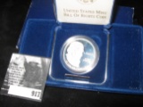 1993 S Bill of Rights Commemorative Silver Proof Dollar with COA and original box.