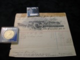 July 30, 1892 Invoice THE NATIONAL FOLDING BOX AND PAPER CO., New York (depicting head of Bald Eagle