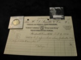 1912 Invoice THE H.D. SMITH & CO. VEHICLE AND SPECIAL DROP FORGINGS Trade Marks 