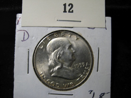 1953D Franklin Half Dollar BU.