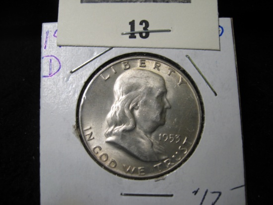 1953D Franklin Half Dollar BU.
