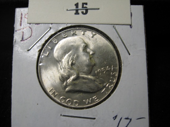 1954D Franklin Half Dollar BU.