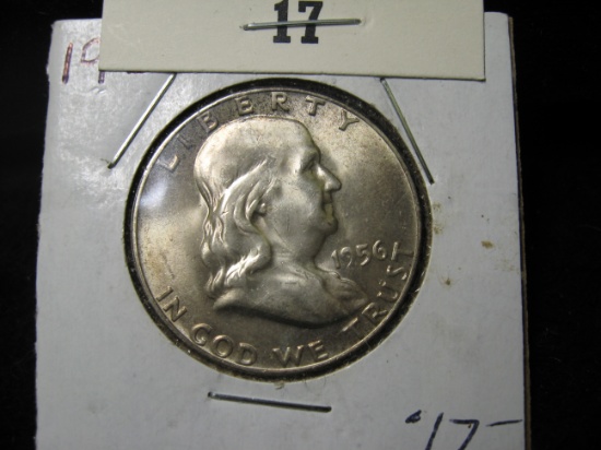 1956P Franklin Half Dollar BU.