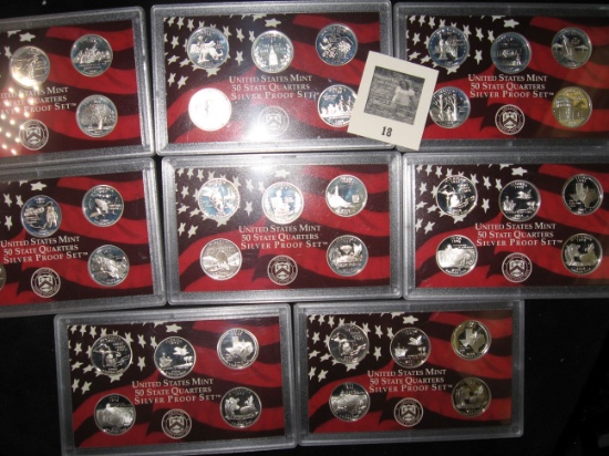 (40) Silver Proof Statehood Quarters in Original Government Holders