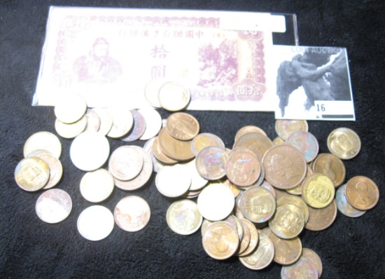 Unknown either Japanese of Chinese Banknote brought back from World War II; and a large assortment o