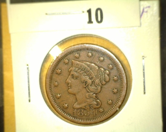 1854  U.S. Large Cent. EF.