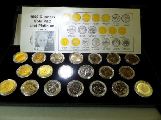 1999 P & D Precious Metal Quarters Collection (Gold/Platinum) as issued by the Collectors Alliance,