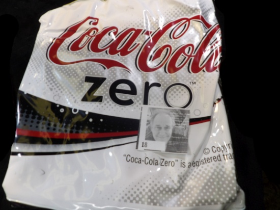 Coca-Cola Zero large Blow up Bottle Advertising item in original cellophane.