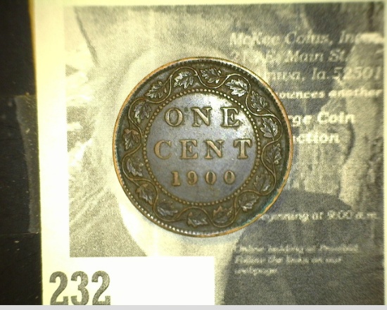 1900 Canada Large Cent, Pert:C4, EF.