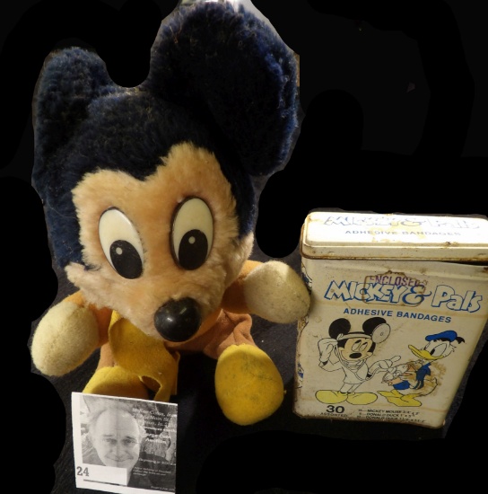 Mickey's Christmas Carol stuffed Plush toy. With label Product of Korea (obviously prior to 1953); &