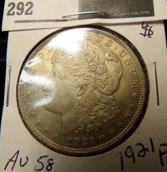 1921 P Morgan Dollar - AU 58