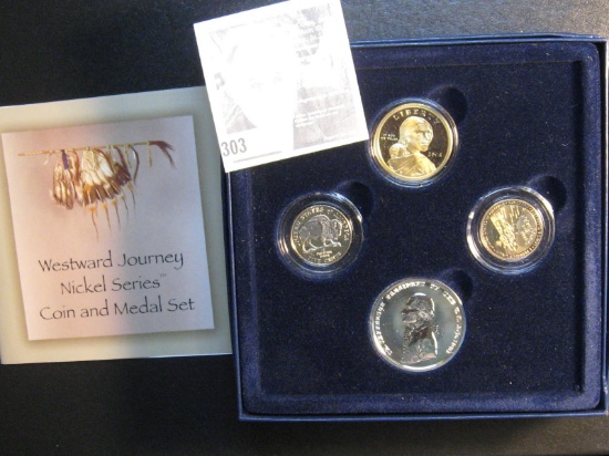 2005 S US Westward Journey Nickel Series Coin & Medal Set. Original as Issued.