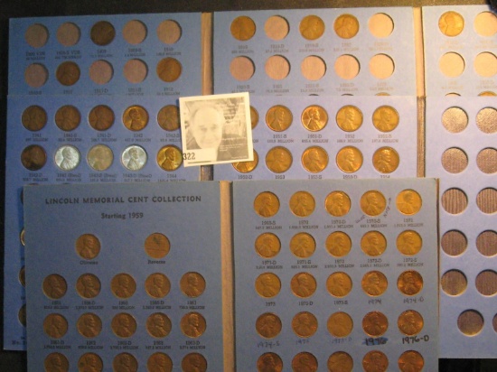 Partial 1909-1940 (38) Coins, 1941-1958D (52) Coins & 1959-1981D (52) Coins Lincoln Cent Coin Folder