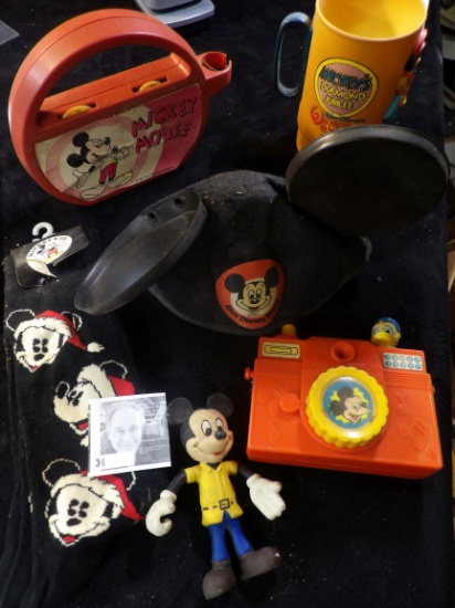 Mickey Mouse Socks, cap, and other memorabilia. None in fantastic shape.
