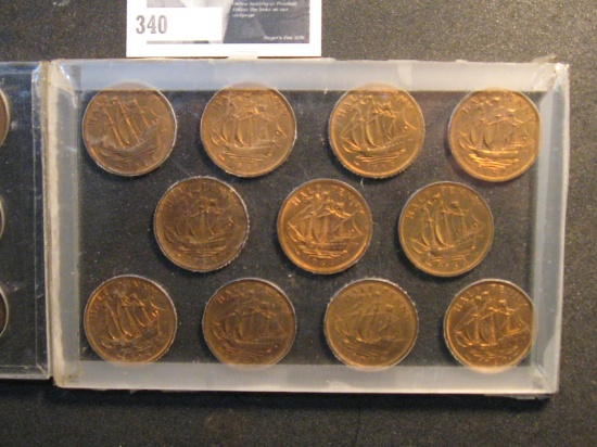 (11) British Half Pennies, New Pennies, 2-New Pence & Canada 1-Cent Coins.